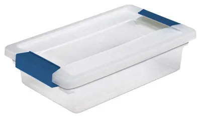 Sterilite 19618606 11" X 6.625" X 2.75" Small Clear Lid & Base Clip Storage Box- Quantity Of 24 1