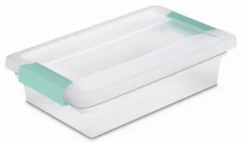 Sterilite 19618606 11" X 6.625" X 2.75" Small Clear Lid & Base Clip Storage Box- Quantity Of 6 1