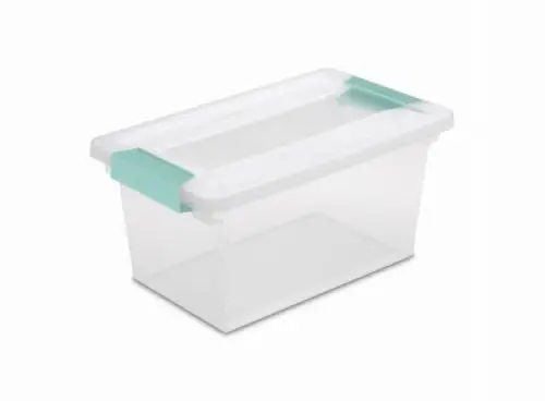 Sterilite 19628604 Medium File Clip Box 11" X 6.625" X 5.375" 1
