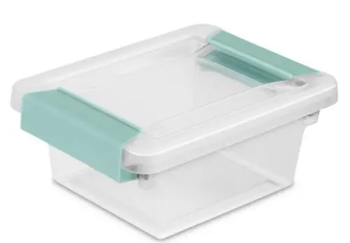 Sterilite 19698606 Mini Clip 6-5/8" X 5" X 2-3/4" Clip Storage Box 1