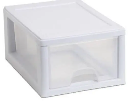 Sterilite 20518006 Small See Through Storage Drawers With White Frame - Quantity Of 12 1