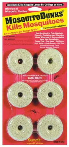 Summit 110-12 6-Count Pack Of Mosquito Dunks Pest Control Tablets 1