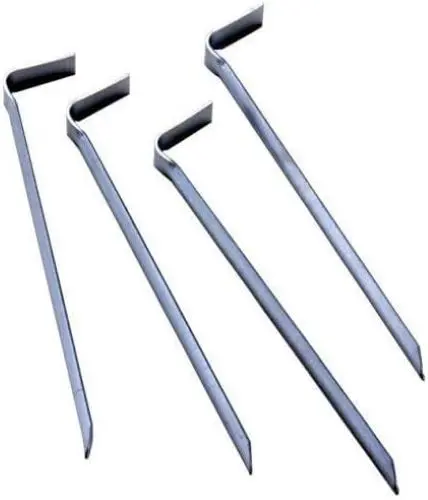 Suncast Ss400 4-Count Pack Of Metal Steel Garden Border Edging Hold Down Stakes - Quantity Of 4 1