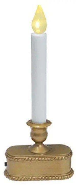Sylvania V1533-88 9" Battery Operated Gold Led Window Candle - Quantity Of 20 1