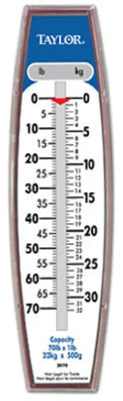 Taylor 30704104 70 Lb Capacity Heavy Duty Industrial Hanging Scale 1