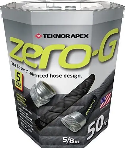 Teknor-Apex 4001-50 Zero-G 50' 5/8" Kink-Free Black Water Garden Hose - Quantity Of 2 1