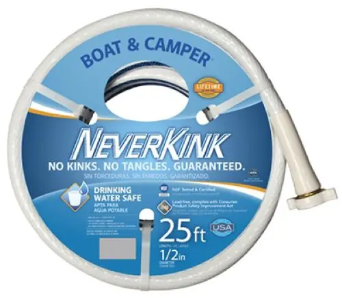Teknor-Apex 7602-25 Boat Camper Rv Never Kink White Drinking Water Safe Hose 25' X 1/2" 1