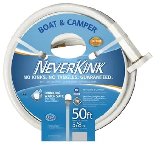 Teknor-Apex 8602-50 Boat Camper Rv Never Kink White Drinking Water Safe Hose 50' X 5/8" 1