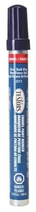 Testors 2511C 1/3 Oz Dark Blue Gloss Enamel Paint Pen Marker 1