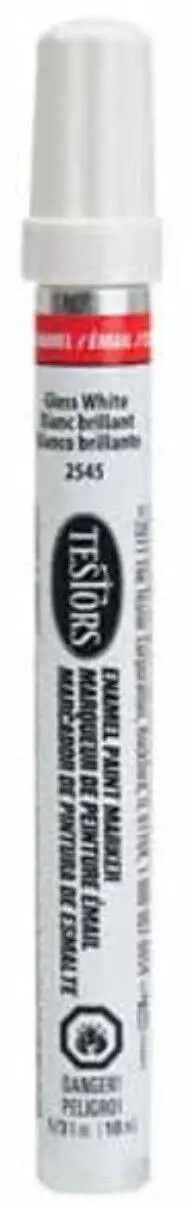 Testors 2545C 1/3 Oz White Gloss Enamel Paint Pen Marker 1