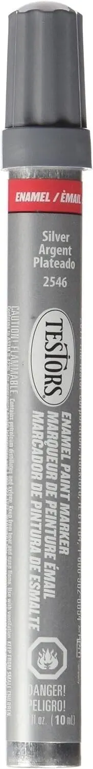Testors 2546C 1/3 Oz Silver Metallic Enamel Paint Pen Marker 1