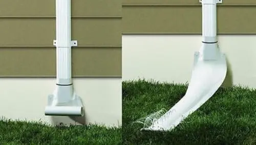 Thermwell De46wh 46" White Roll Out / Roll Up Automatic Downspout Extenders - Quantity Of 2 1