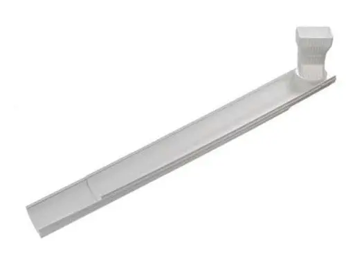 Thermwell Gws3w White Adjustable 6 Foot Flip Up Extendable Downspout Extender - Quantity Of 1 1