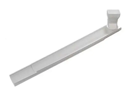 Thermwell Gws3w White Adjustable 6 Foot Flip Up Extendable Downspout Extender - Quantity Of 4 1