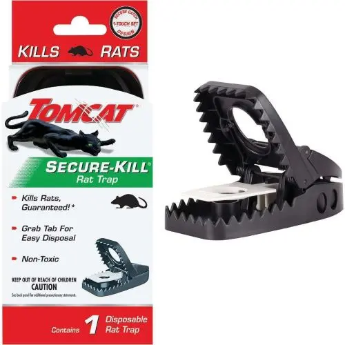 Tomcat 0360820 Secure One Touch Rat Snap Trap 1