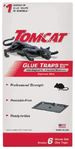 Tomcat 0362610 6-Pack Professional Strength Ready To Use Mouse Glue Traps - Quantity Of 24 1
