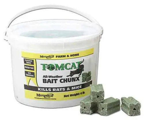 Tomcat 32444 4 Lb, 1 Oz,  Square All Weather Rodent Bait Chunx - Quantity Of 4 1