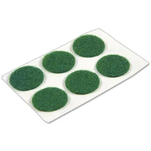 Tru-Guard 23154Tv 6-Pack Of 3/4" Green Round Self Adhesive Felt Cupboard Door Bumpers - Quantity Of 50 1