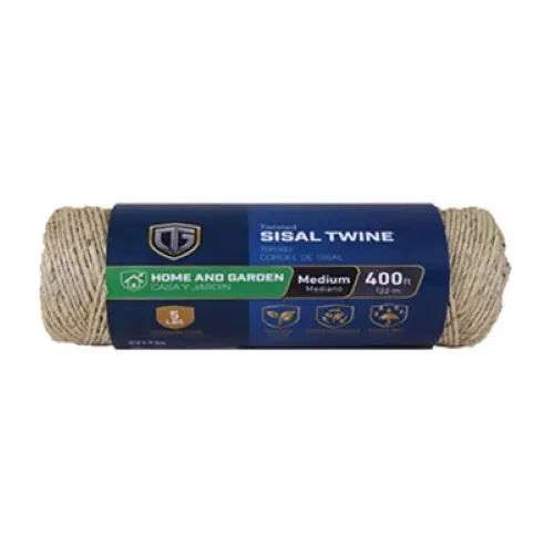 Tru-Guard 642091 1-Ply X 400' Foot Roll Of Natural Fiber Twisted Sisal Twine - Quantity Of 4 1