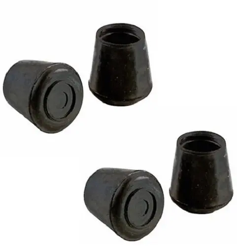 Tru-Guard F31932tv 4-Pack Of 1" Black Rubber Furniture Leg Tips - Quantity Of 12 1