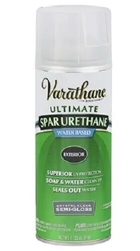 Varathane 250181 12 Oz Can Of Water Based Crystal Clear Semi-Gloss Spar Urethane Spray 1