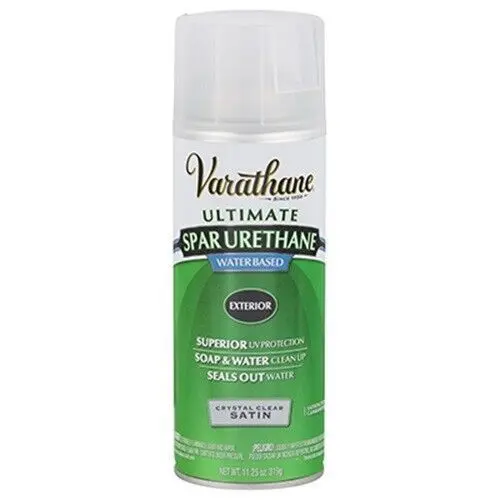 Varathane 250281 12 Oz Can Of Water Based Crystal Clear Satin Spar Urethane Spray 1