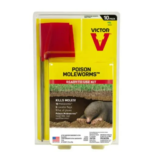 Victor M6009 10-Pack Of Mole Bait Worms - Quantity Of 4 1