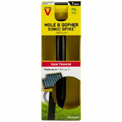 Victor M9014 Solar Powered Mole & Gopher Sonic Repellent Spikes - Quantity Of 12 1