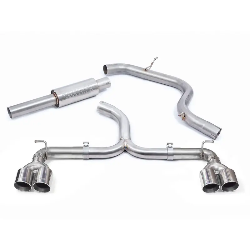 Vw Golf Gti (Mk7) 2.0 Tsi (5G) (12-17) Quad Exit Venom Box Delete Race Cat Back Golf R Style Performance Exhaust 1