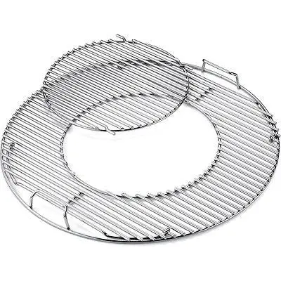 Weber 8835 2 Piece 22.5" Gourmet Bbq Hinged Plated Cooking Grill / Grate Set 1