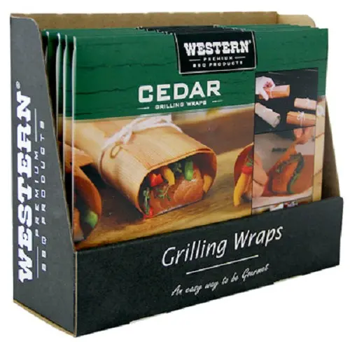 Western Premium Bbq 81231 8-Pack Of Cedar Bbq Grilling Wraps - Quantity Of 4 1
