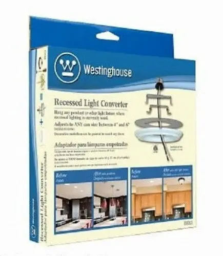 Westinghouse 01011 Recessed Can Light Converter For Hanging Light Fixtures - Quantity Of 2 1
