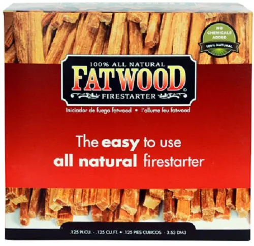 Wood Products 9987 5 Lb Box .125 Cubic Feet Of Fatwood Firestarter - Quantity Of 4 1