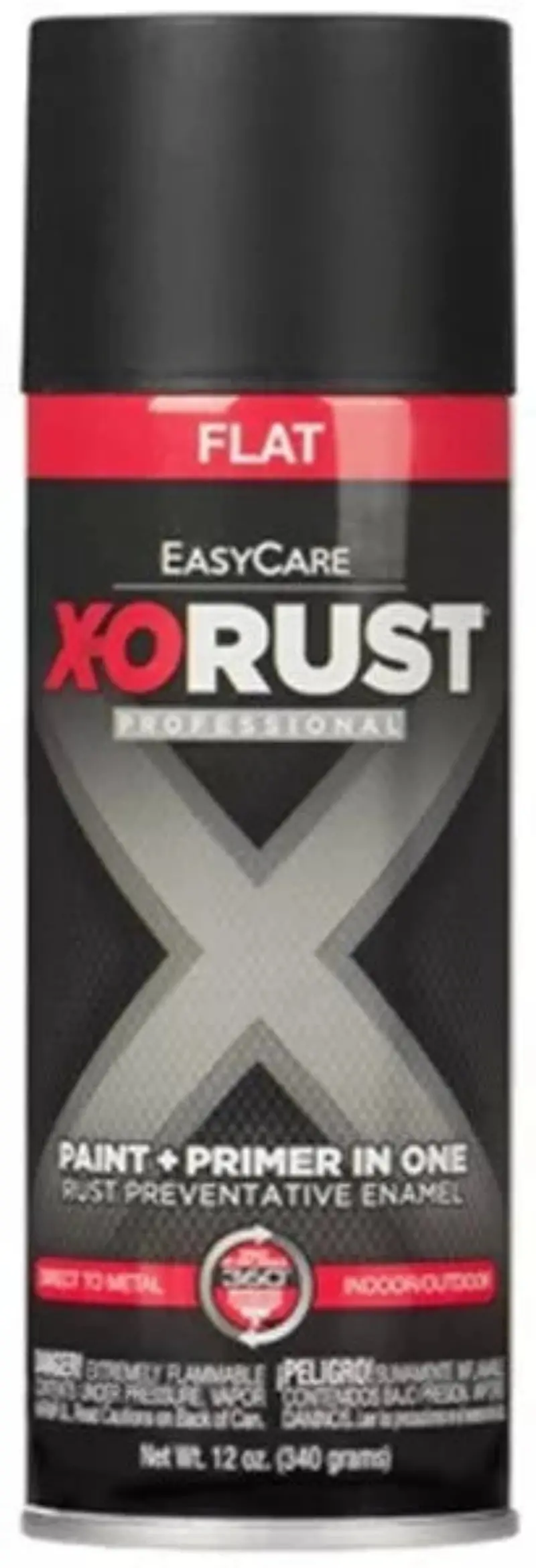 X-O Rust Xop19-Aer 12 Oz Can Of Flat Black Anti-Rust Enamel Spray Paint 1