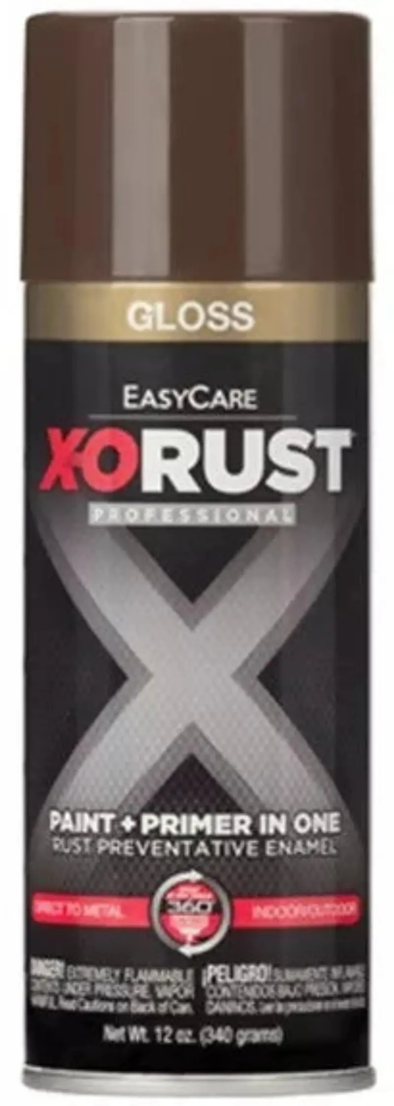 X-O Rust Xop20-Aer 12 Oz Can Of Gloss Seal Brown Anti-Rust Enamel Spray Paint 1