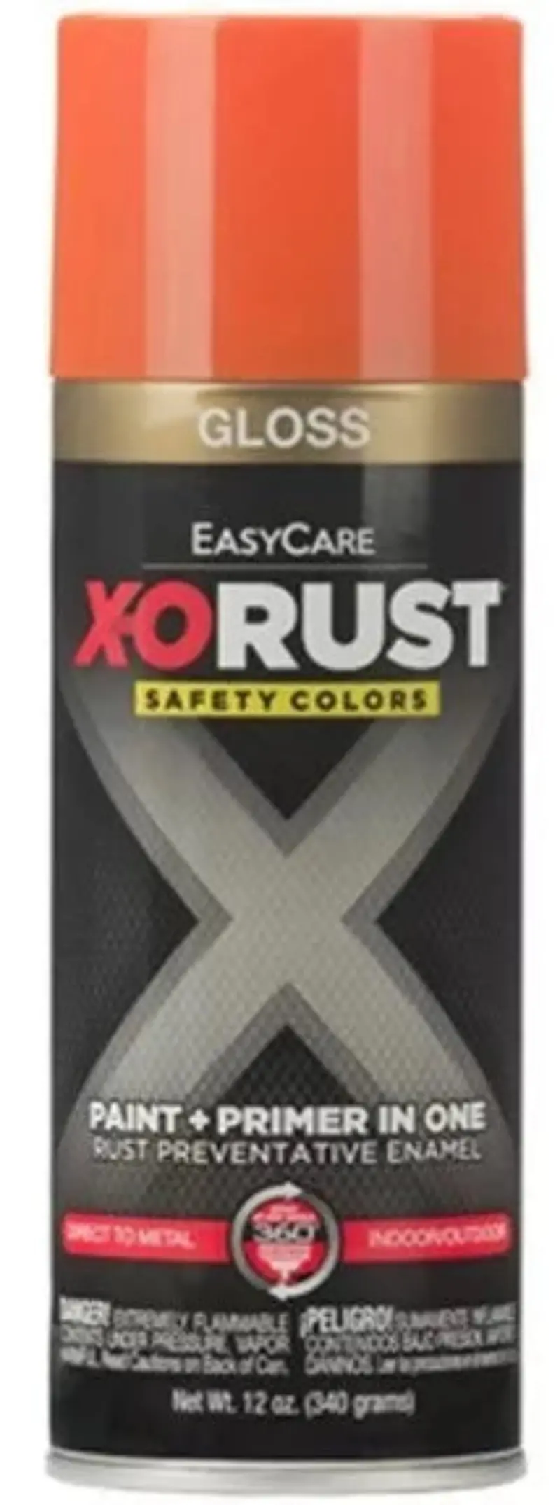 X-O Rust Xop27-Aer 12 Oz Can Of Gloss Orange Anti-Rust Enamel Spray Paint 1