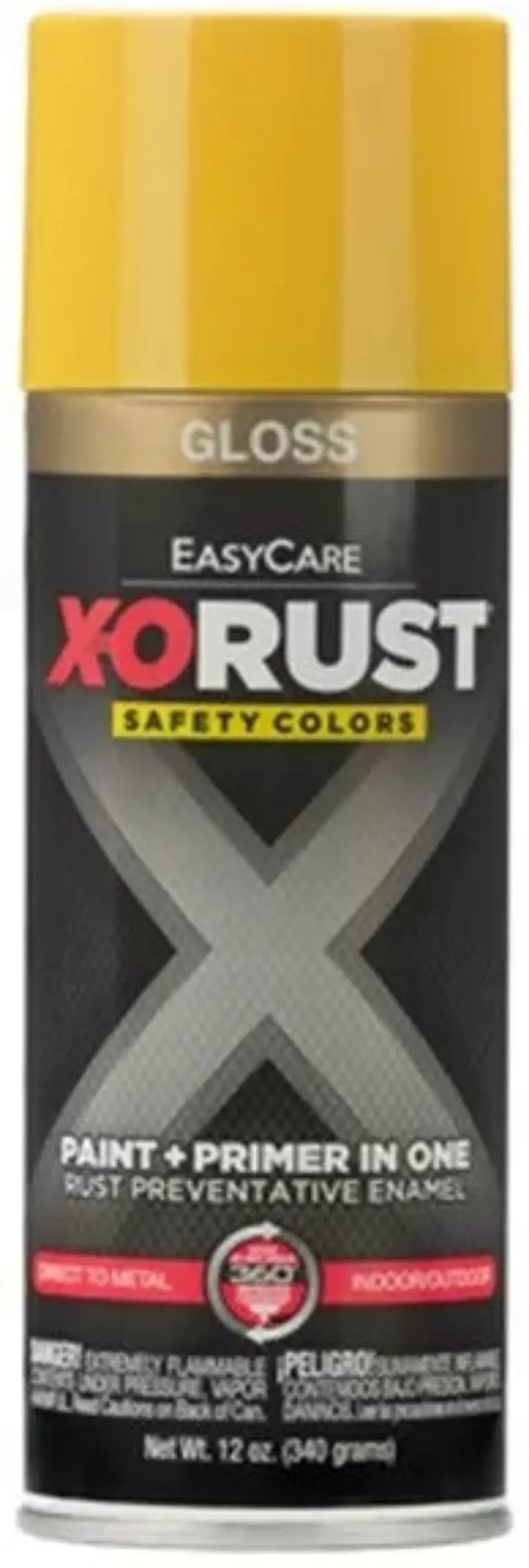 X-O Rust Xop4-Aer 12 Oz Can Of Gloss Safety Yellow Anti-Rust Enamel Spray Paint 1