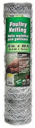 Yardgard 308475B 36" X 50' 2" Mesh Poultry Netting Chicken Wire Fence Fencing 1