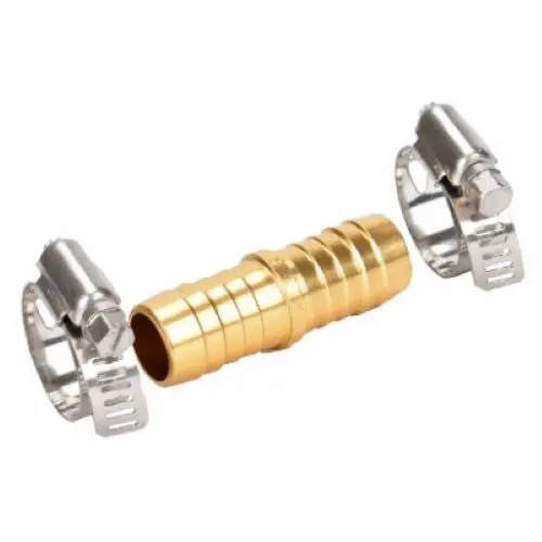 Zhejiang 30073 5/8" Metal Garden Hose Repair Coupling With Hose Clamps - Quantity Of 30 1