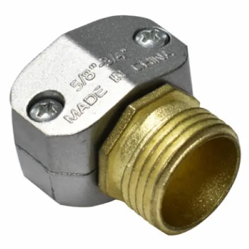 Zhejiang 50008 5/8" And 3/4" Inch Zinc Male Garden Hose End Repair Coupling - Quantity Of 24 1