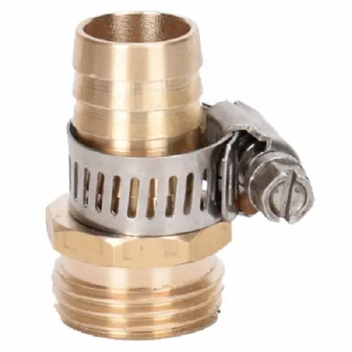 Zhejiang 50022 3/4" Brass Heavy Duty Male Garden Hose Repair Hose Mender End - Quantity Of 20 1