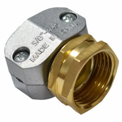 Zhejiang 50033 5/8" Inch & 3/4" Inch Zinc Metal Female Garden Hose Repair Coupling - Quantity Of 12 1