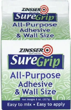 Zinsser 62008  8 Oz Sure Grip All Purpose Adhesive & Wall Size - Quantity Of 6 1