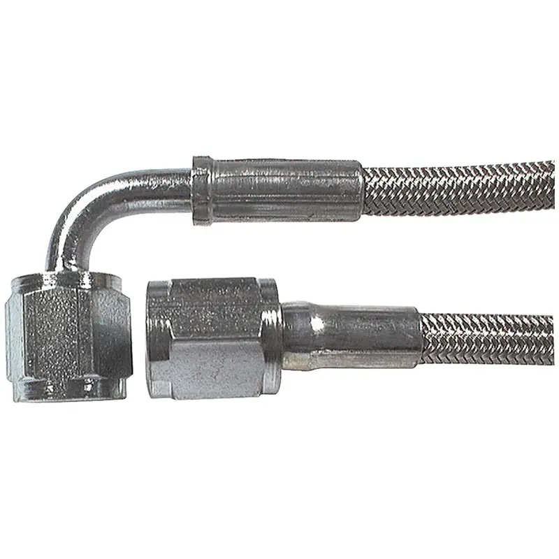 Allstar Performance 46312-42 Fuel Line – 42-Inch #3 An Hose With -4An Fittings And 90-Degree Elbow 1