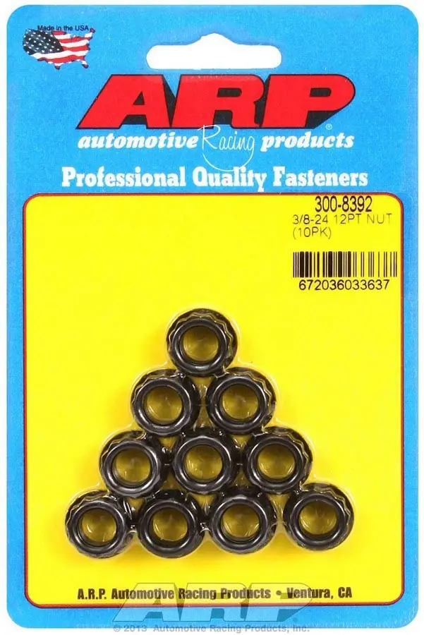 Arp 300-8392 3/8-24 12Pt. Nuts (10) 1