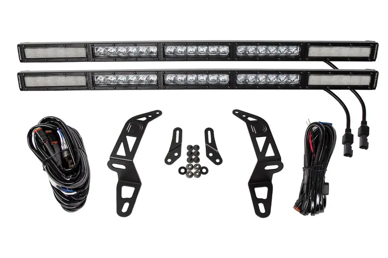 Diode Dynamics Ss30 Bumper Bracket Kit For 2018–2021 Jeep Jl Wrangler & Gladiator (White Combo Dual) 1