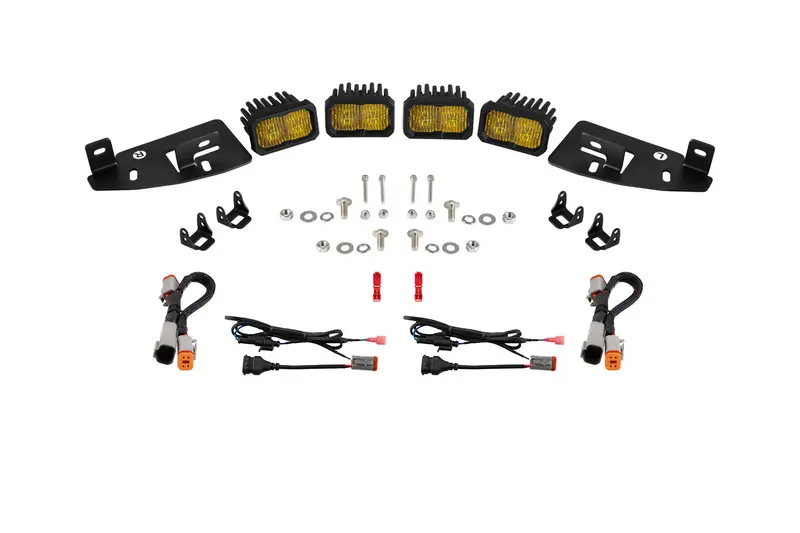 Diode Dynamics Ssc2 Yellow Led Fog Light Pocket Kit For 2019+ Ram Trucks (Dd7623) 1