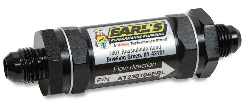Earl’S Aluminum In-Line Fuel Filter (At230106Erl) 1