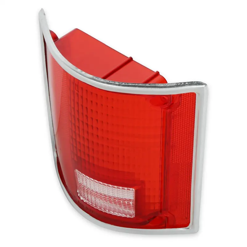 Holley Classic Truck Red Tail Lamp Lens With Chrome Trim – Driver Side 1