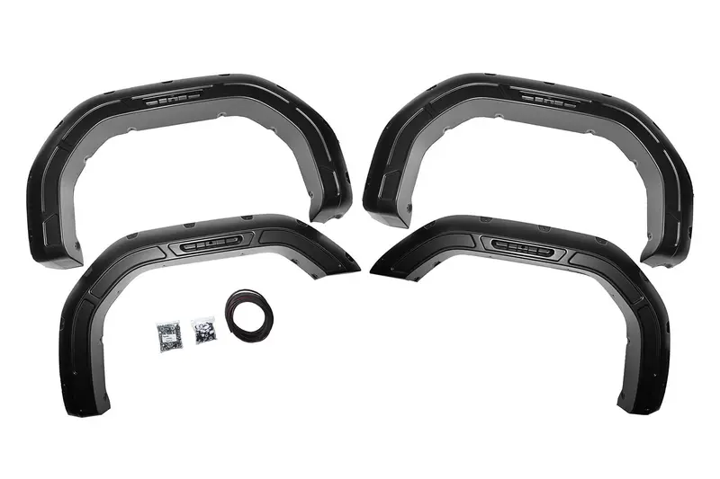 Rough Country Defender Pocket Fender Flares – Flat Black, Gmc Sierra 2500/3500 Hd (2020–2023) 1